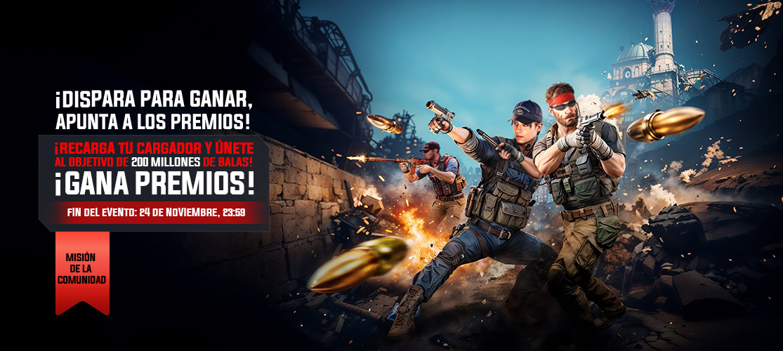 ¡Completa el objetivo de 200 millones de balas y recoge tus recompensas!